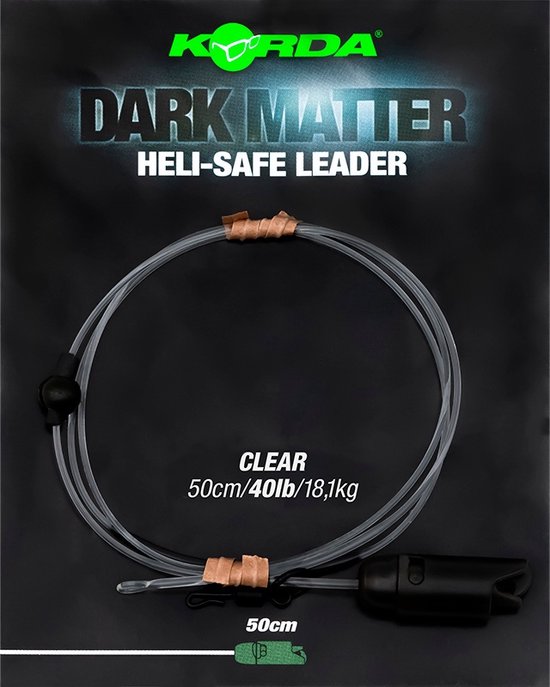 Korda Dark Matter Heli Safe Leader - Clear - 40lb - 50cm - Transparant van Korda