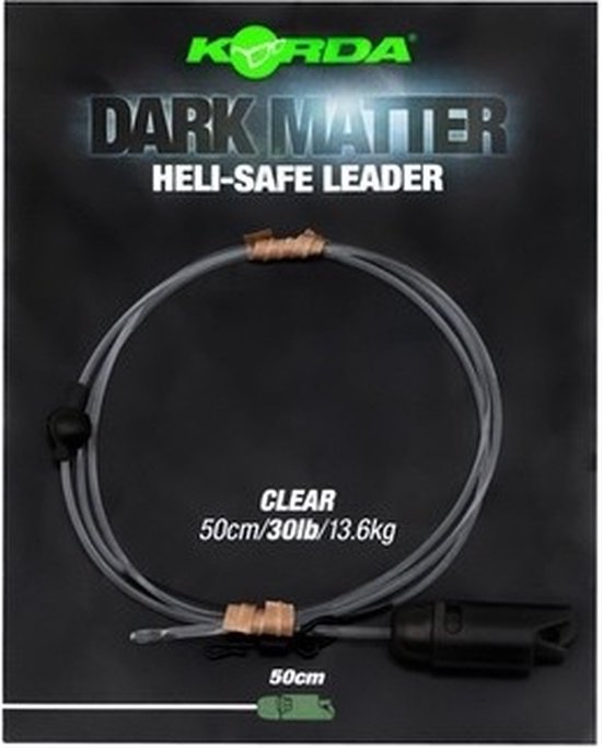 Korda Dark Matter Heli Safe Leader - Weed - 40lb - 1.00m - Weed van Korda