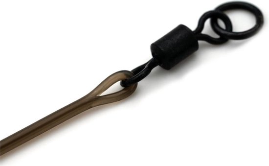 Korda - Dark Matter Leader | Maat 8 | Ring Swivel | 50cm | Weed | 40lb - Weed van Korda