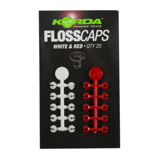 "Korda Floss Caps - White/Red - " van Korda
