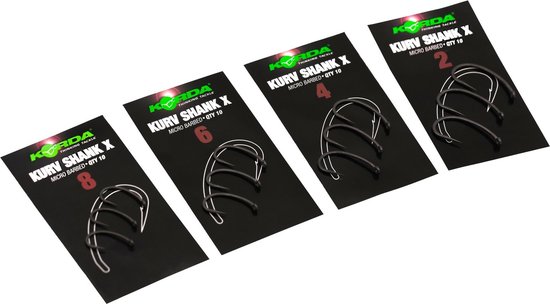Korda Haken Kurv Shank X Micro Barbed (10 pcs) - Maat : 4