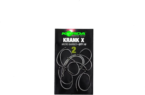 Korda Krank X Micro Barbed (10 pcs) - Maat : haak 2 van Merkloos