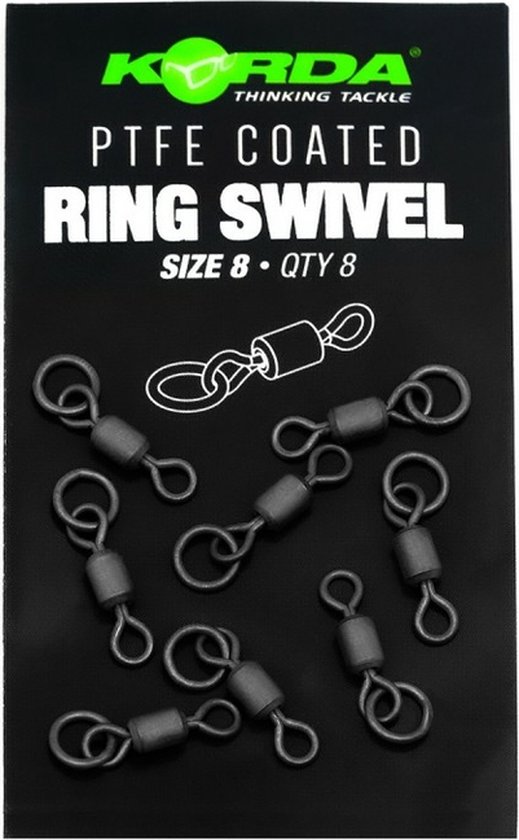 Korda PTFE Ring Swivel Size 8 - Wartels van Korda