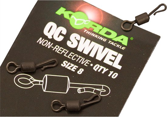 Korda - Quick Change Swivel | Maat 8 - Zwart van Merkloos