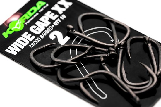 Korda Wide Gape XX - Haakmaat 4 - Zwart