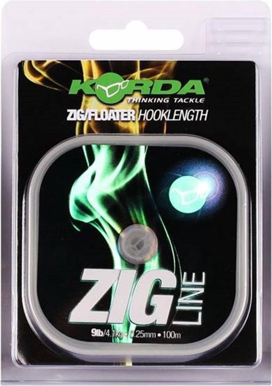 Korda Zig Line - 11lb - 5kg - 0.28mm - Transparant van Merkloos