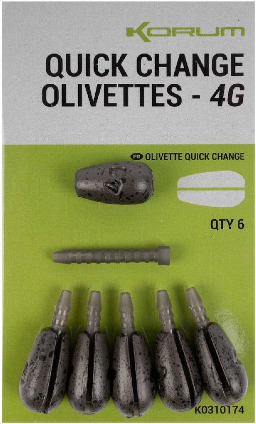 Korum Quick Change Olivettes - Maat : 5gr