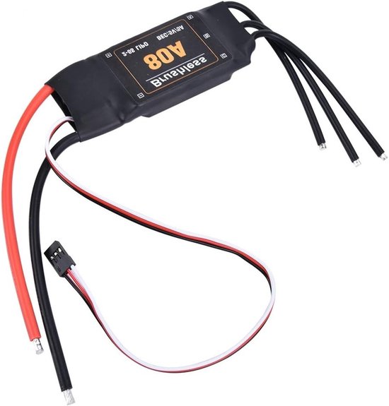 Krachtige 80A Brushless ESC Speed Controller voor RC Voertuigen en Accessoires tot 6S Batterijen met Laag Voltage