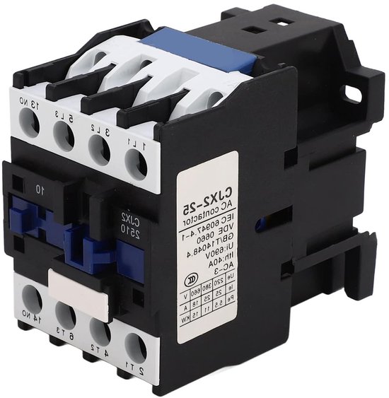 Krachtige AC-bescherming met sterke geleiding, koperen spoel, 3-polig, normaal open, zilveren contacten, schakelsysteem voor 380V en 25A toepassingen van Merkloos