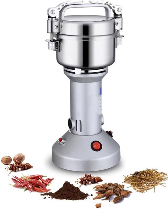 Krachtige elektrische graanmaler voor snel malen van kruiden, noten, koffie en granen, 150 g, 550 W, 27.000 RPM, multifunctionele poederfrees