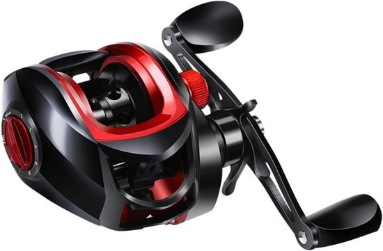 Krachtige en Lichtgewicht Baitcaster Visreel voor Zoet- en Zoutwater met 8kg Remkracht en Soepele Actie van Merkloos