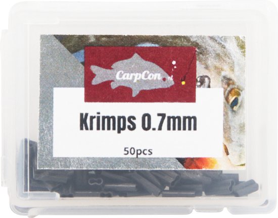 Krimps 0.7mm - 50 stuks - Dubbelwandig - Voor het krimpen van Fluorcarbon onderlijnen - Crimps