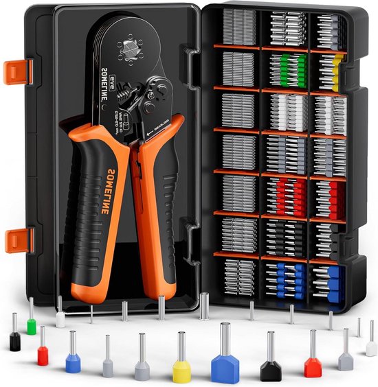 Krimptang Set 21 Soorten Adereindhulzen Ferrule Crimping Tool Kit - Zeskant Adereindhulstang Set Ferrule Crimper - Kabelschoenen Kabelschoentang Set van IWILCS