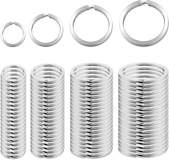 Kringetjes voor knutselen - 80 stuks in 15 mm, 20 mm, 25 mm en 30 mm voor creatieve projecten en geluidsbestanden