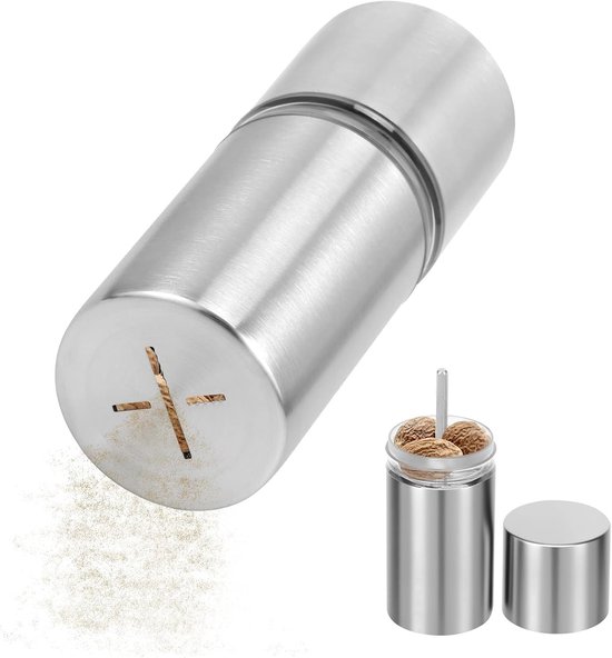Kruidnagel Molen met Opslagcontainer, RVS Specerij Grinder, Gemakkelijk Schoon te Maken, Perfect voor Koken en Bakken, Duurzaam en Handig in Gebruik