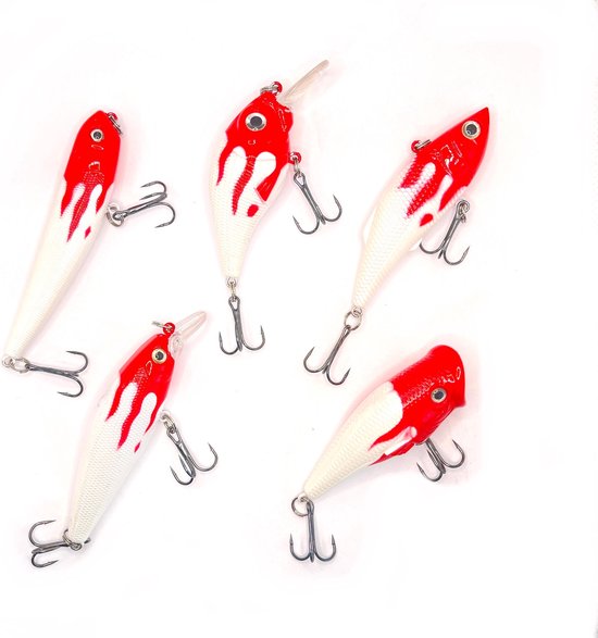 Kunstaas - Kunstaas set - Visset - 5 stukken - Vis set - Roodwit van Smartmaggiore