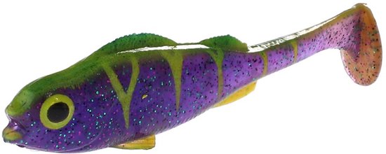 Kunstaas - Mikado - Softbait - Real Fish Perch 9.5cm Magic Violet - 4 Stuks - Scented Lure voor Roofvis van Merkloos