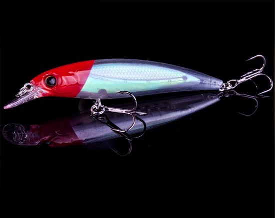 Kunstaas Roofvis - Red White - 11cm - Snoek - Baars - Snoekbaars - Hengelsport van Yorana Hengelsport