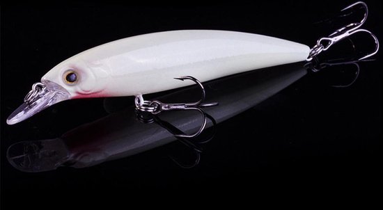 Kunstaas Roofvis - White - 11cm - Snoek - Baars - Snoekbaars - Hengelsport van Jenzi