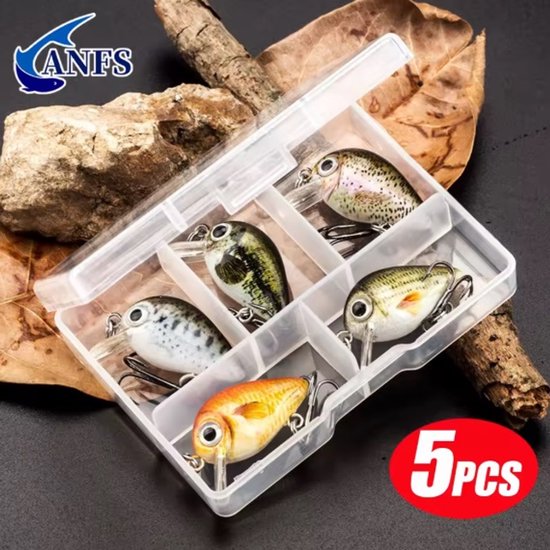 Kunstaas set - 5 delig - Alle type roofvis - kunstvisjes met haak - spinnerbait, kunstaas voor snoek, snoekbaars - 5 kunstvisjes voor sportvisser van Merkloos