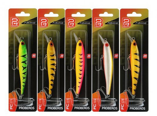 Kunstaas set - 5 Pluggen - Luxe verpakking per stuk - 13 gram - 12.5 cm - Snoek - Snoekbaars - Baars - Zeebaars van Merkloos