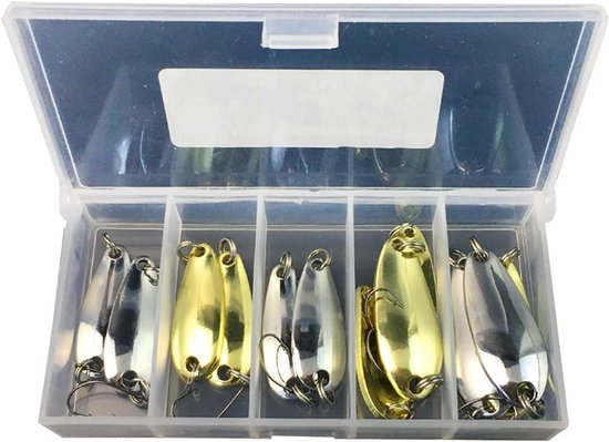 Kunstaas Set - Vis Aas - Zoutwater Vissen - 12 Delige Set - 63 gram - Goud Zilver