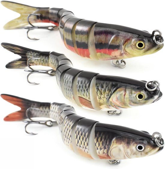 Kunstaas Spinning Set Vis Aas Zee Vissen Langzaam Zinkend Zoet & Zout Water 3 Stuks van Merkloos