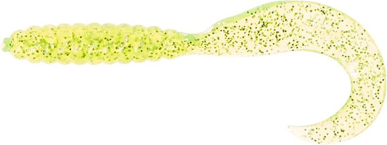 Kunstaas Twister Staart - Zacht Plastic - Vissen Hengelsport - Realistische Beweging - 10 cm - Chartreuse Flake