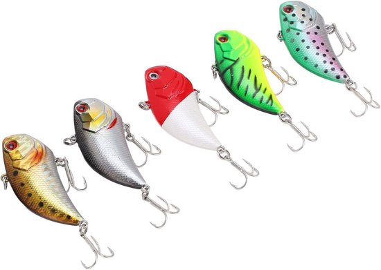 Kunstaas Vissen - Swimbait Popper - Vissen Vangen - Stabiel Zwaartepunt - 5 Stuks - Meerdere Kleuren