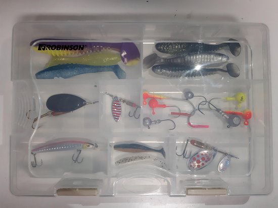 Kunstaaspakket - 20 delig - inclusief tacklebox van Nostalgic-Art