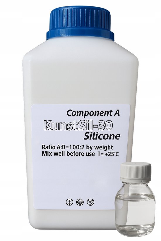 KunstSil Serie - Siliconen Vormvormer RTV-2 - 1 kg - Wit - Twardość 30A
