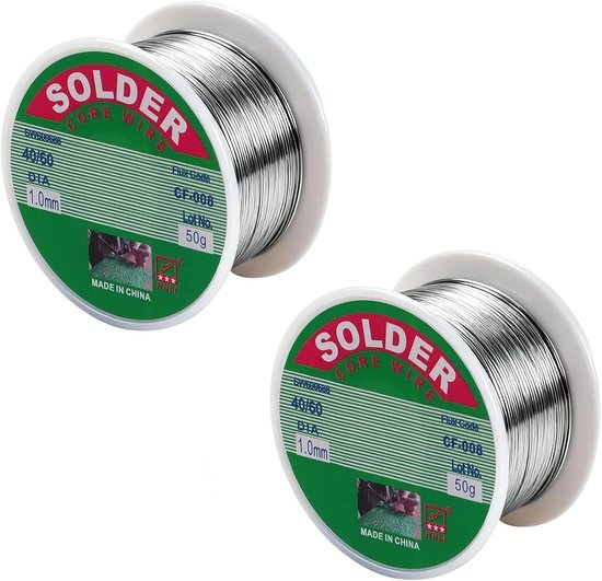 Kwaliteitsvolle loodvrije soldeerdraad met harskern, 1mm, 100g - Ideaal voor elektronica, lage temperatuur solderen en precisiewerk