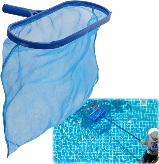 Landing net voor zwembad - fijne nylon - lichtgewicht en duurzaam - voor het reinigen van bladeren - ShopVlot
