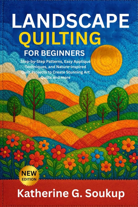Landschap Quiltboek - Stap-voor-stap patronen - Natuur creëren - Beginnersgids - 15x23 cm van Merkloos