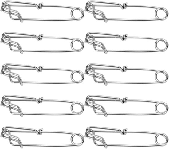 Lange Lijn Snaps en Karabijnhaken - 10 Stuks Stalen Tonijn Clips met Dubbele Lock voor Trotline Aas, Haaienvissen en Krabvissen
