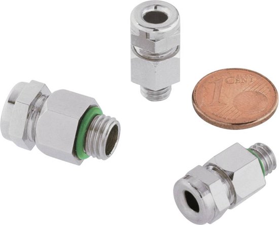 LAPP SKINDICHT® MINI 8 x 1 FKM 52001887 Wartel M8 Messing Nikkel 1 stuk(s) van Lapp