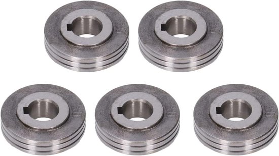 Lasser draadaanvoerrol, 5-delige set met 0,8 mm en 1,0 mm groefbreedte, duurzaam lager stalen geleidewiel voor OTC-lasmachine