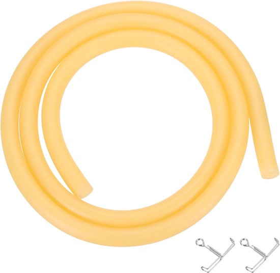 Latex Rubberen Buis - Elastische Slang - Fitness Oefeningen - Hoge Elasticiteit - 1 Meter - Geel