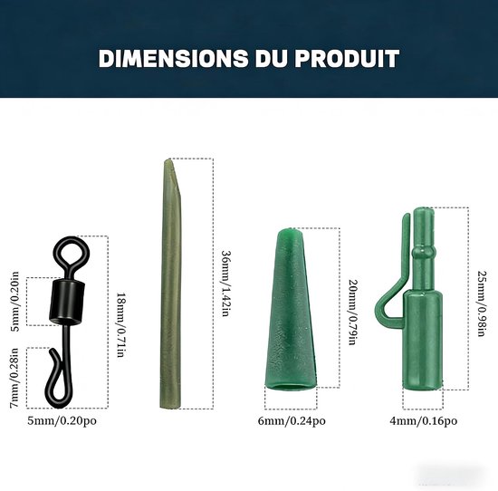 Lead Clips 40 stuks - Plastic met anti-klithulzen - Veilig en stevig - Ideaal voor karpervissen - ServiceTopper