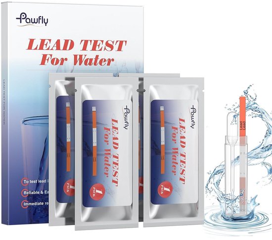 Lead Test Kit voor Drinkwater - 4 Stuks, Snelle Detectie van Lood tot 5 ppb, Ideaal voor Stadswater en Putwater Kwaliteitstest