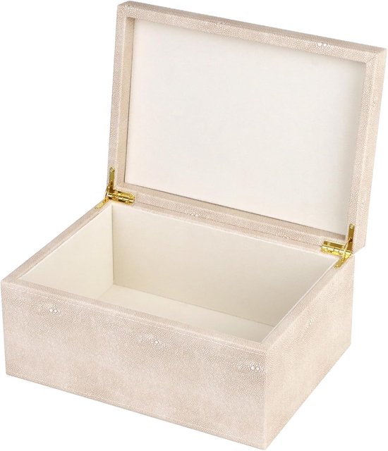 Lederen decoratieve doos