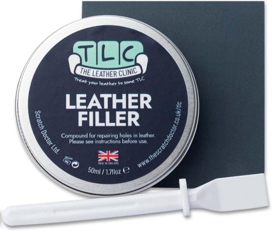 Leer Reparatie Set: Krassen, Gaten en Slijtage Vullen - Inclusief Vulmiddel en Schuurpapier van Merkloos