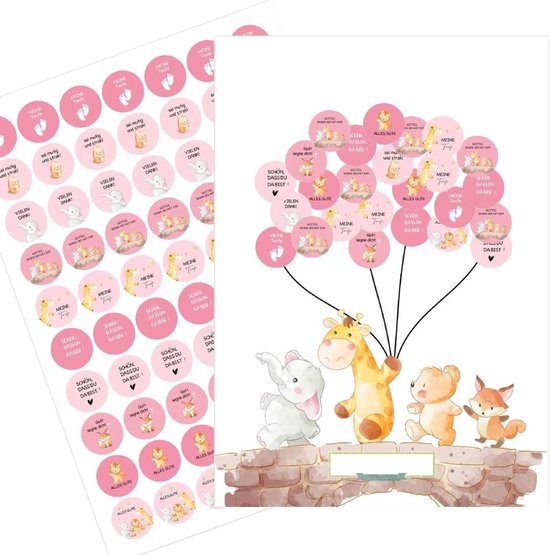 Leersao Gastenboek, doop, babyshower, gastenboek, babyshower, decoratie, cadeau voor meisjes, doopboek voor jongens en meisjes, tafeldecoratie, doop jongen, droom-heteluchtballon, gastenafbeelding