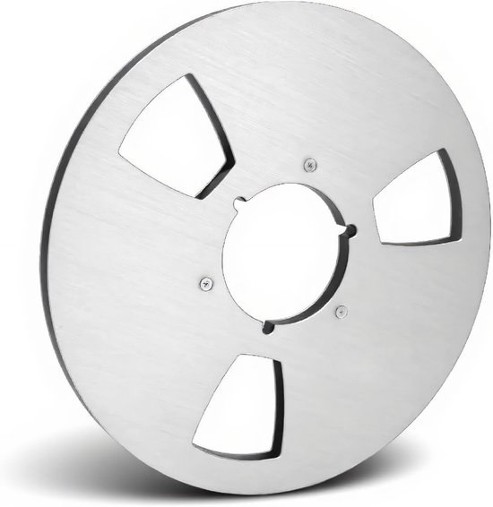 Lege 10.5 Inch 1/4 Tape Reel met 3 Gaten, Professioneel voor Reel-to-Reel Tape Speler, Aluminium en RVS Schroeven, Hoge Sterkte en Duurzaamheid van Merkloos