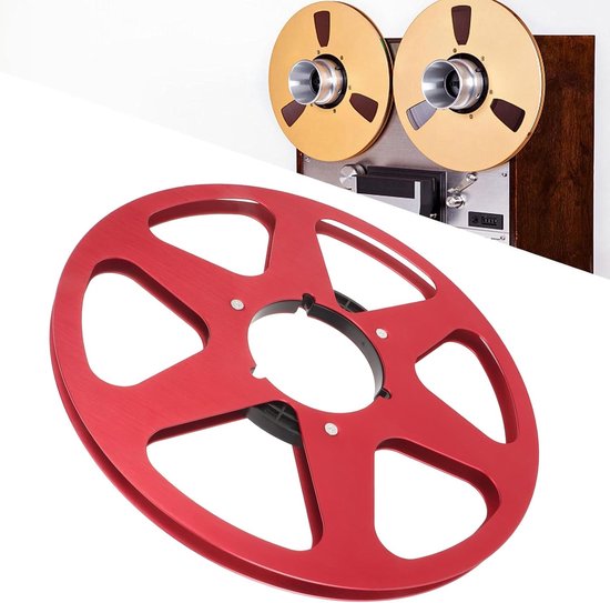 Lege 1/4 10.5 Inch Tape Reel met 6 Gaten, Universele Aluminium Take Up Reel voor Geluidsopnames en Bandrecorders