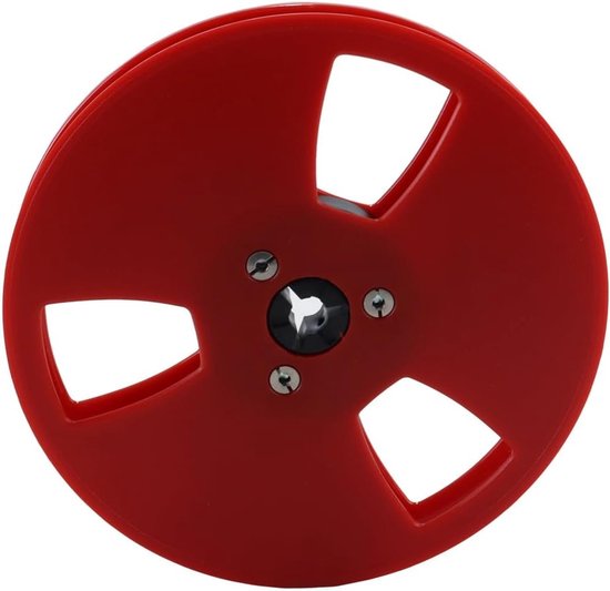 Lege 1/4 5 Inch Tape Reel van Aluminium Legering voor Open Reel Audio, Geschikt voor TEAC, ReVox en Studer, 3 Gaten (Rood)