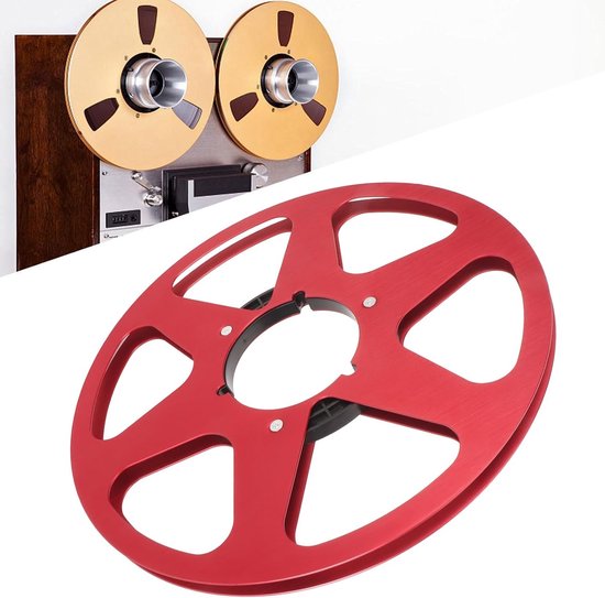 Lege 1/4 inch 10.5 inch bandopname spoel met 6 gaten, universele open spoel voor geluidstape, aluminium take-up spoel voor professionele audioapparatuur van Merkloos
