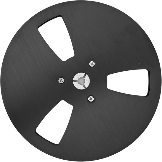 Lege 1/4 inch tape reel, universele aluminium en plastic take-up spool voor open reel, geschikt voor NAB, zwart