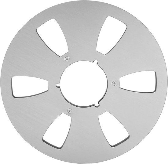 Lege 1/4 Inch Tape Reel van Aluminiumlegering met 6 Gaten voor Reel to Reel Spelers - Vervangingsonderdeel voor Geluidsopname en Audioproductie (Zilver)