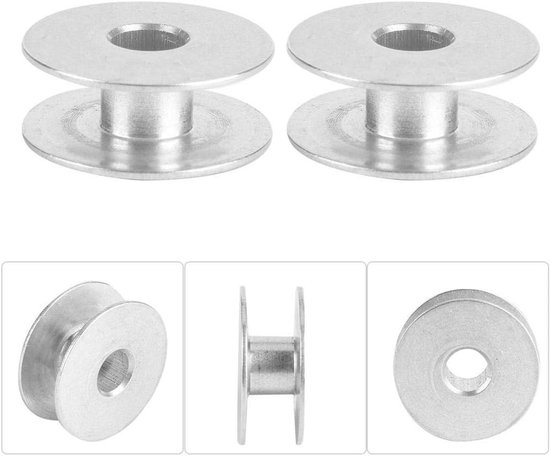 Lege Aluminium Spoelen voor Naaimachines - Set van 100, Geschikt voor Industriële en Huishoudelijke Gebruik, Accessoires voor Naaien van Merkloos